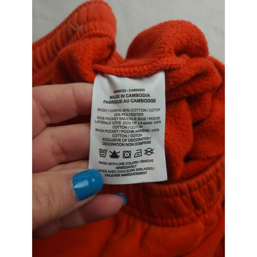 Nike Jogger Sweatpants Mens Large Orange Fleece Athleisure Urban Normcore Casual - Picture 5 of 7